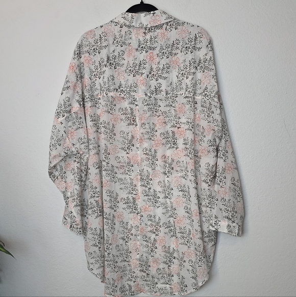 ANTHROPOLOGIE Enchanted Floral Button Down Top Cotton Embroidered Plus Size 2X - Picture 13 of 16